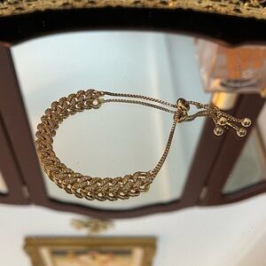 Gold Plated CZ Bolo Chain Bracelet